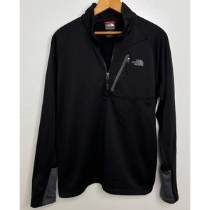 The North Face Black and Gray Quarter-Zip Sweatshirt